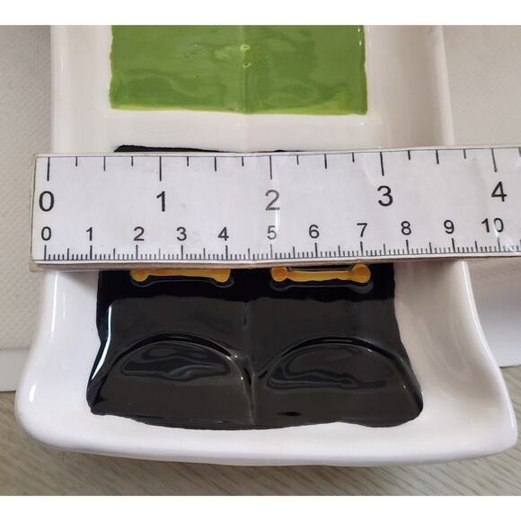 Appetizer/Cheese/Cracker/Cookie Dish-Christmas Soldier-Red Green-Long - Picture 9 of 9